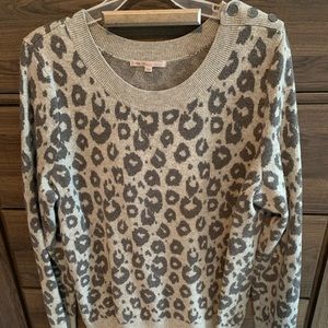 GAP leopard print sweater; size XXL